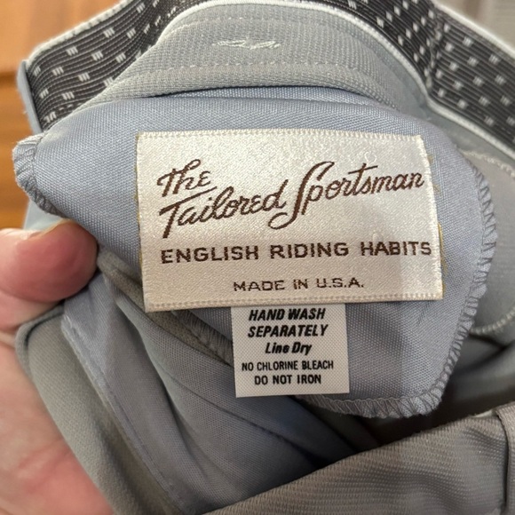 Vtg The Tailored sportsman USA gray English Riding breeches equestrian Pant - Picture 6 of 11